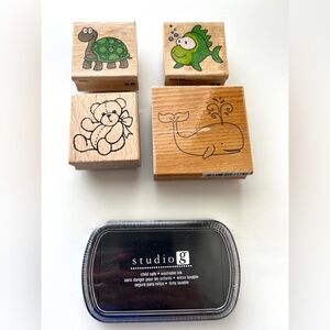 Animal stamps set